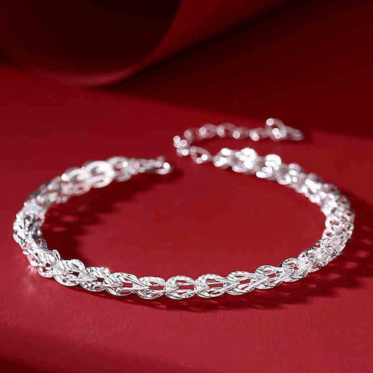 S999 Silver Bracelet with Phoenix Tail Design